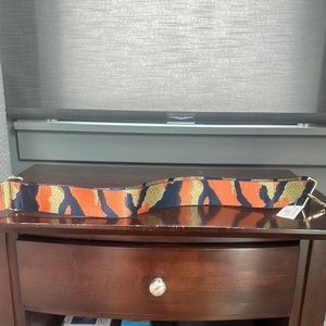 Orange and Navy Camo Print pocketbook adjustable shoulder strap